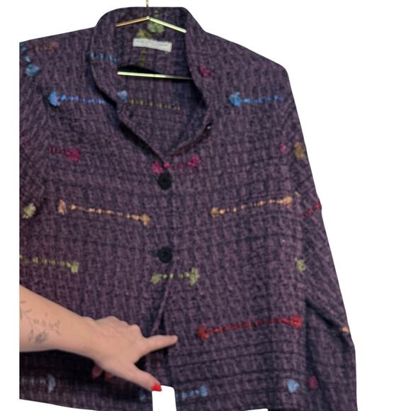 Kathy Edelman Hand Woven Fiber Jacket Small/Medium (approx) - Picture 3 of 9